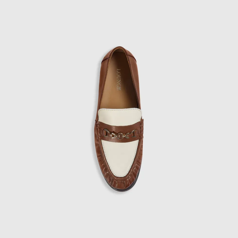 Agnes Loafer - Hellbraun/Cremefarbe