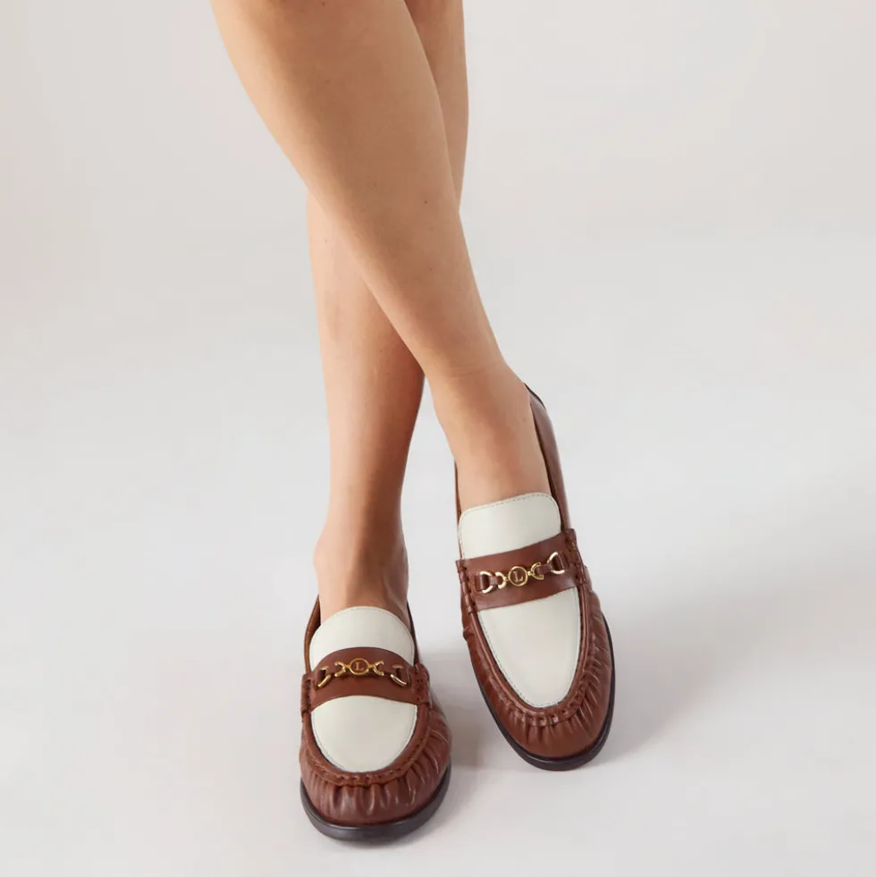 Agnes Loafer - Hellbraun/Cremefarbe