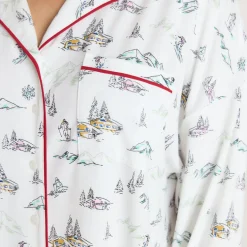 Alpine Dreams Pyjamahemd - Ski Muster