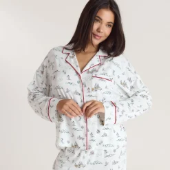 Alpine Dreams Pyjamahemd - Ski Muster