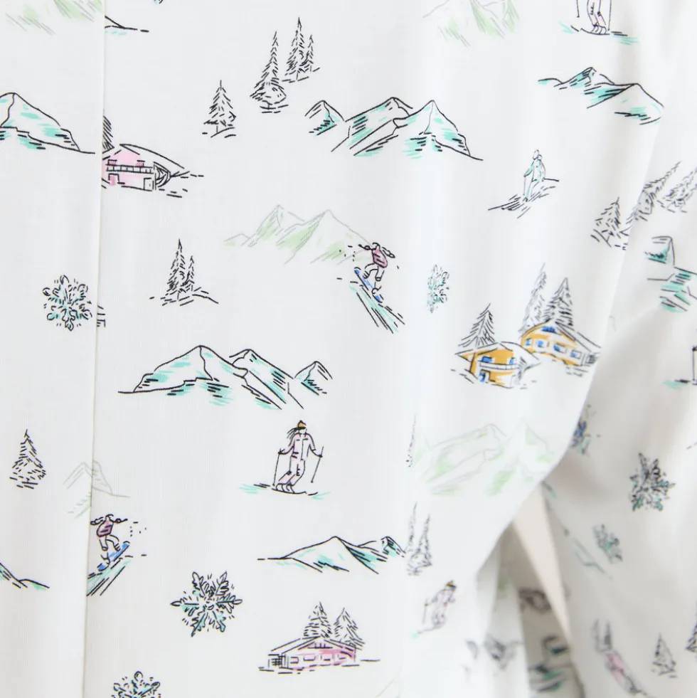Alpine Dreams Pyjamahemd - Ski Muster