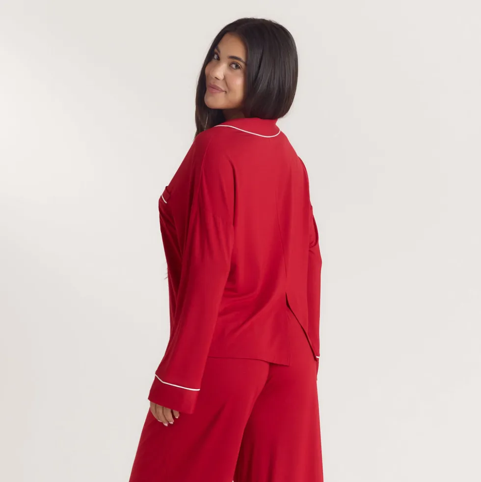Alpine Dreams Pyjamahemd - Rot
