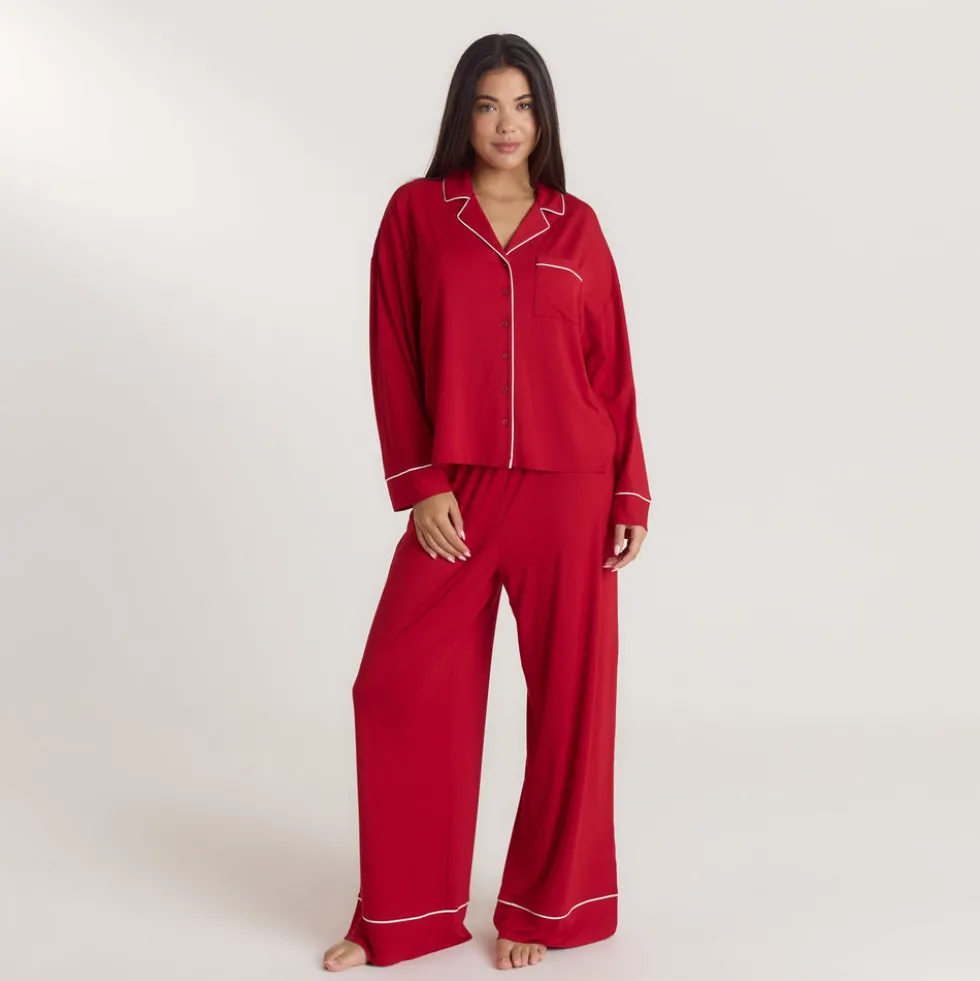 Alpine Dreams Pyjamahemd - Rot