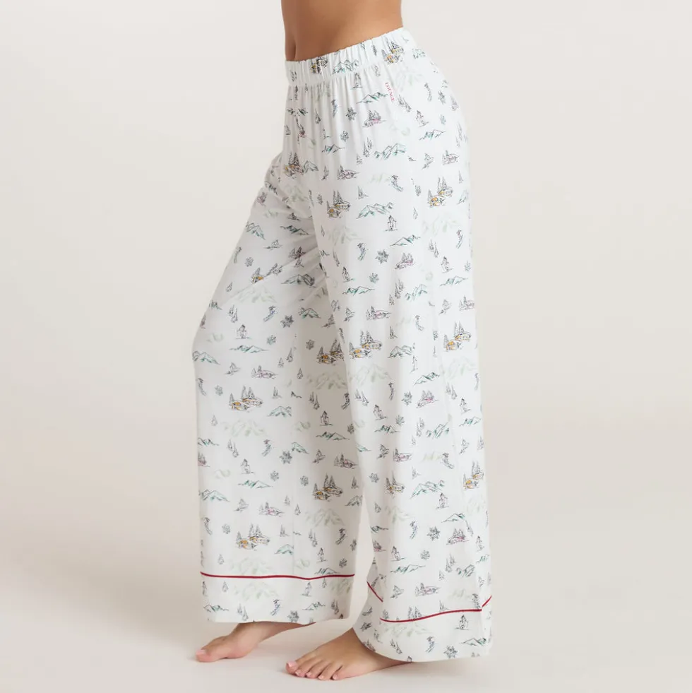 Alpine Dreams Pyjamahosen - Ski Muster