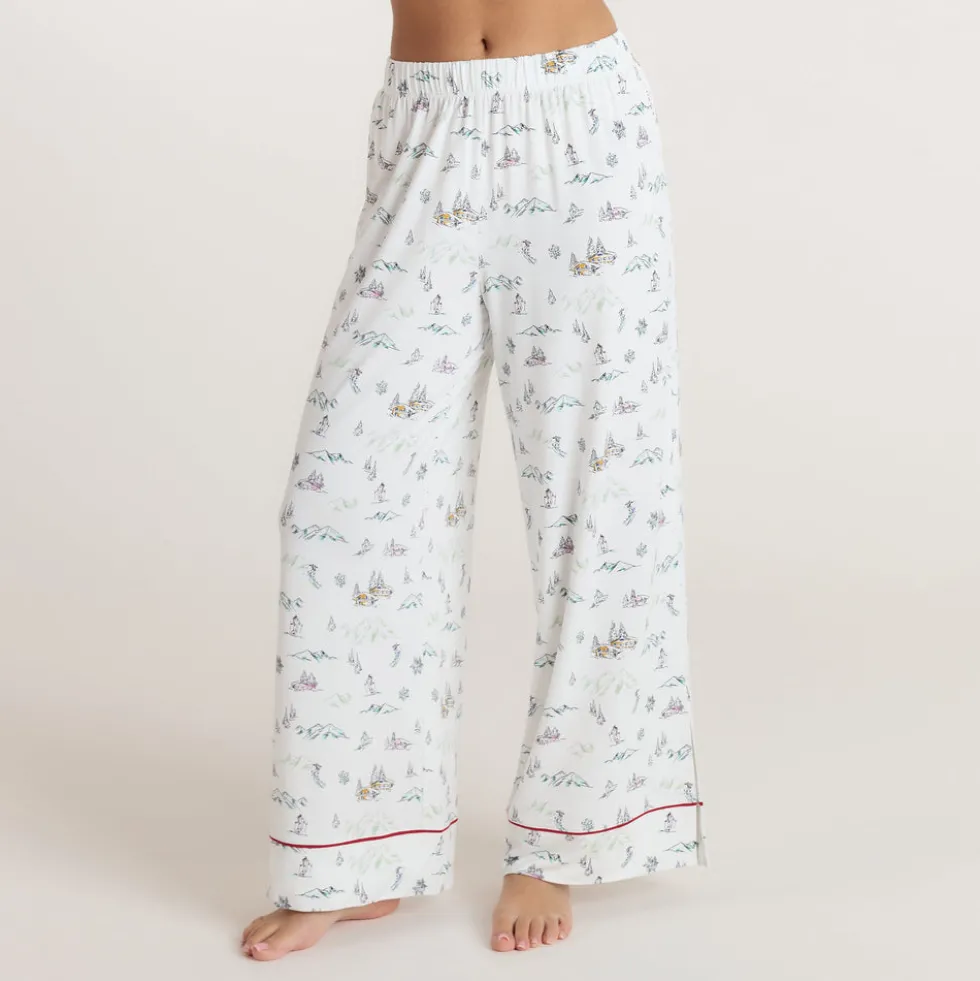 Alpine Dreams Pyjamahosen - Ski Muster