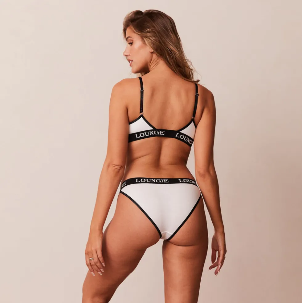 Bamboo Triangle BH und String/Slip Set - Weiß