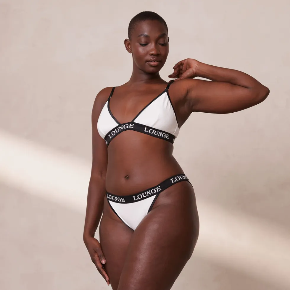 Bamboo Triangle BH und String/Slip Set - Weiß