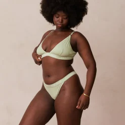 Bamboo Triangle BH und String/Slip Set - Olivgrün