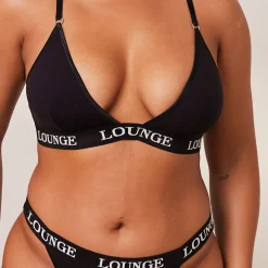Bamboo Triangle BH und String/Slip Set - Ganz Schwarz