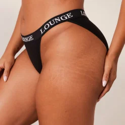 Bamboo Triangle BH und String/Slip Set - Ganz Schwarz