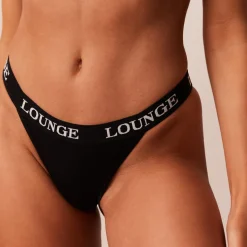 Bamboo Triangle BH und String/Slip Set - Ganz Schwarz