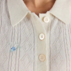 Besticker Stricktop - Crèmefarbe