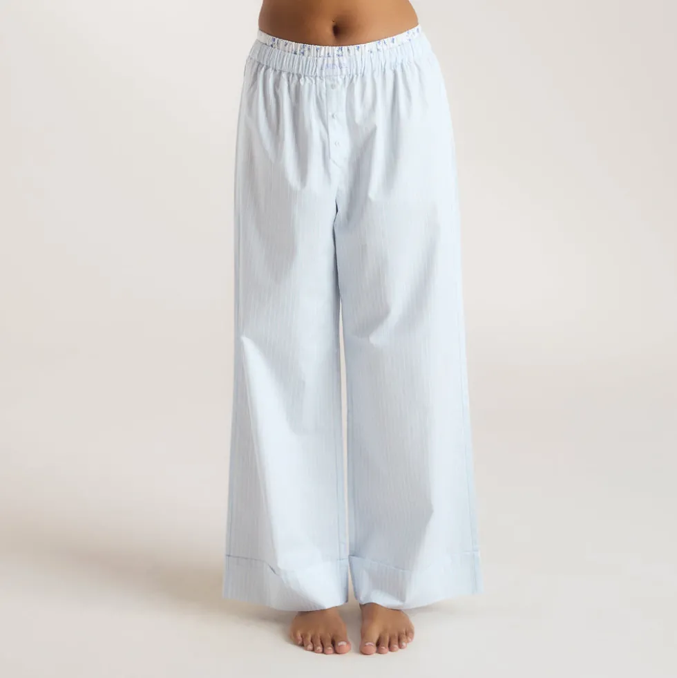 Bloom & Stripe Pyjamahose - Blau
