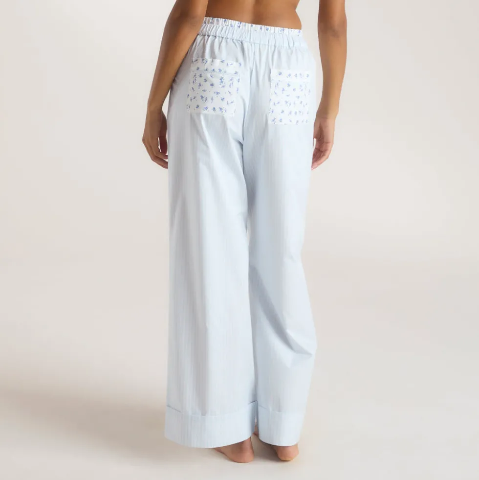 Bloom & Stripe Pyjamahose - Blau