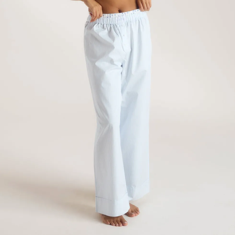 Bloom & Stripe Pyjamahose - Blau