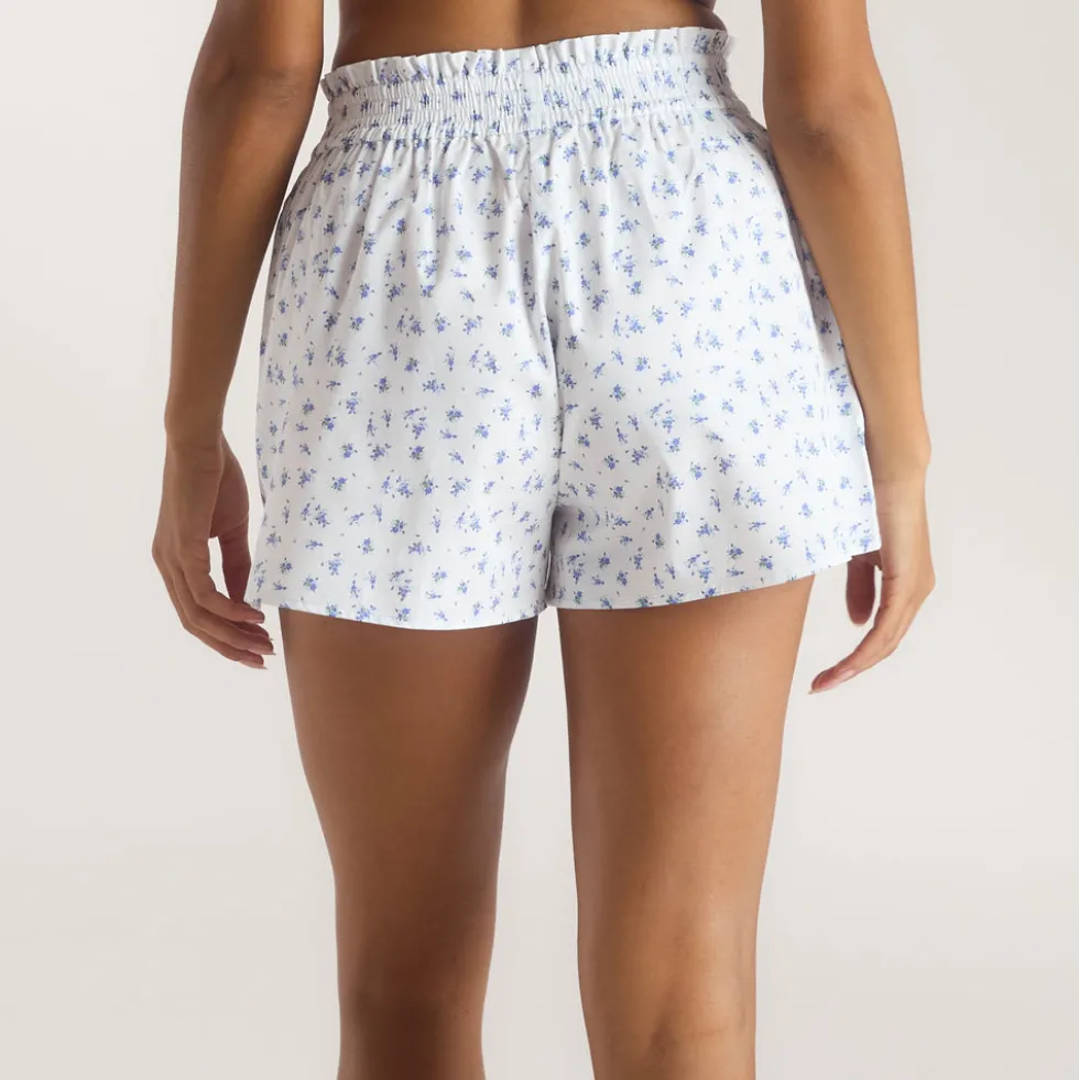 Bloom & Stripe Pyjamashort - Blau