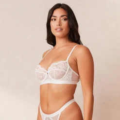 Blossom Balcony BH & String Set - Weiß