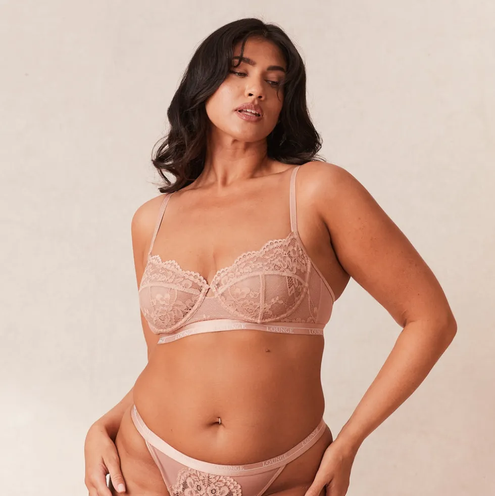 Blossom Balcony BH & String Set - Dusty Rose