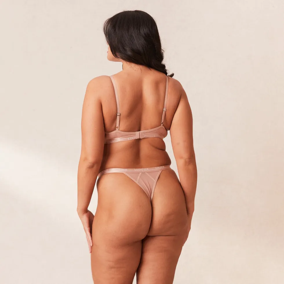 Blossom Balcony BH & String Set - Dusty Rose