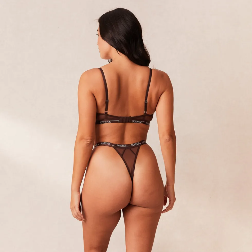 Blossom Balcony BH & String Set - Brunette
