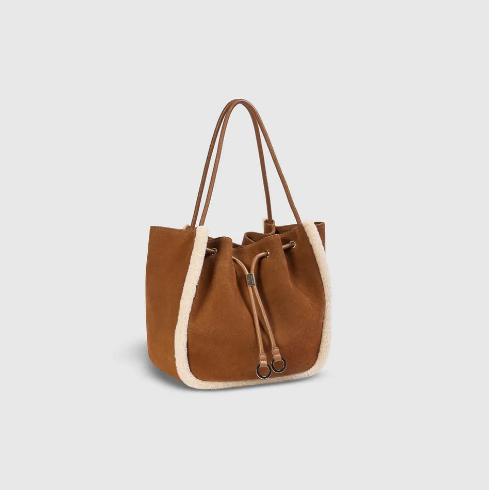Clem Schultertasche - Kastanienfarbe