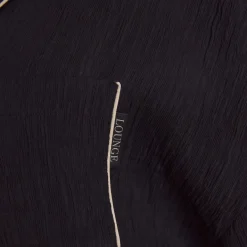 Crinkle Pyjamahemd - Schwarz