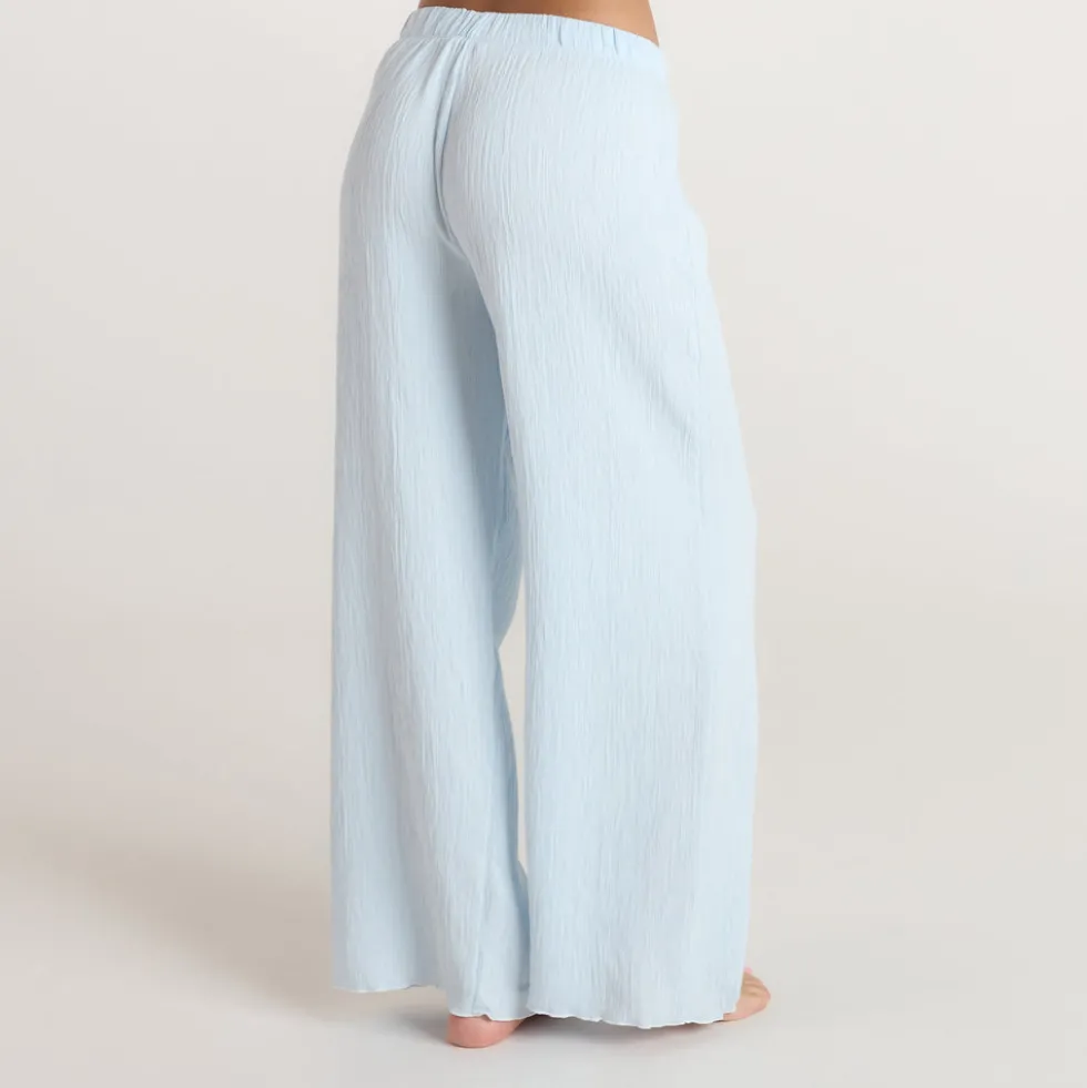 Crinkle Pyjamahose - Blau