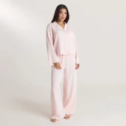 Crinkle Pyjamahose - Rosa