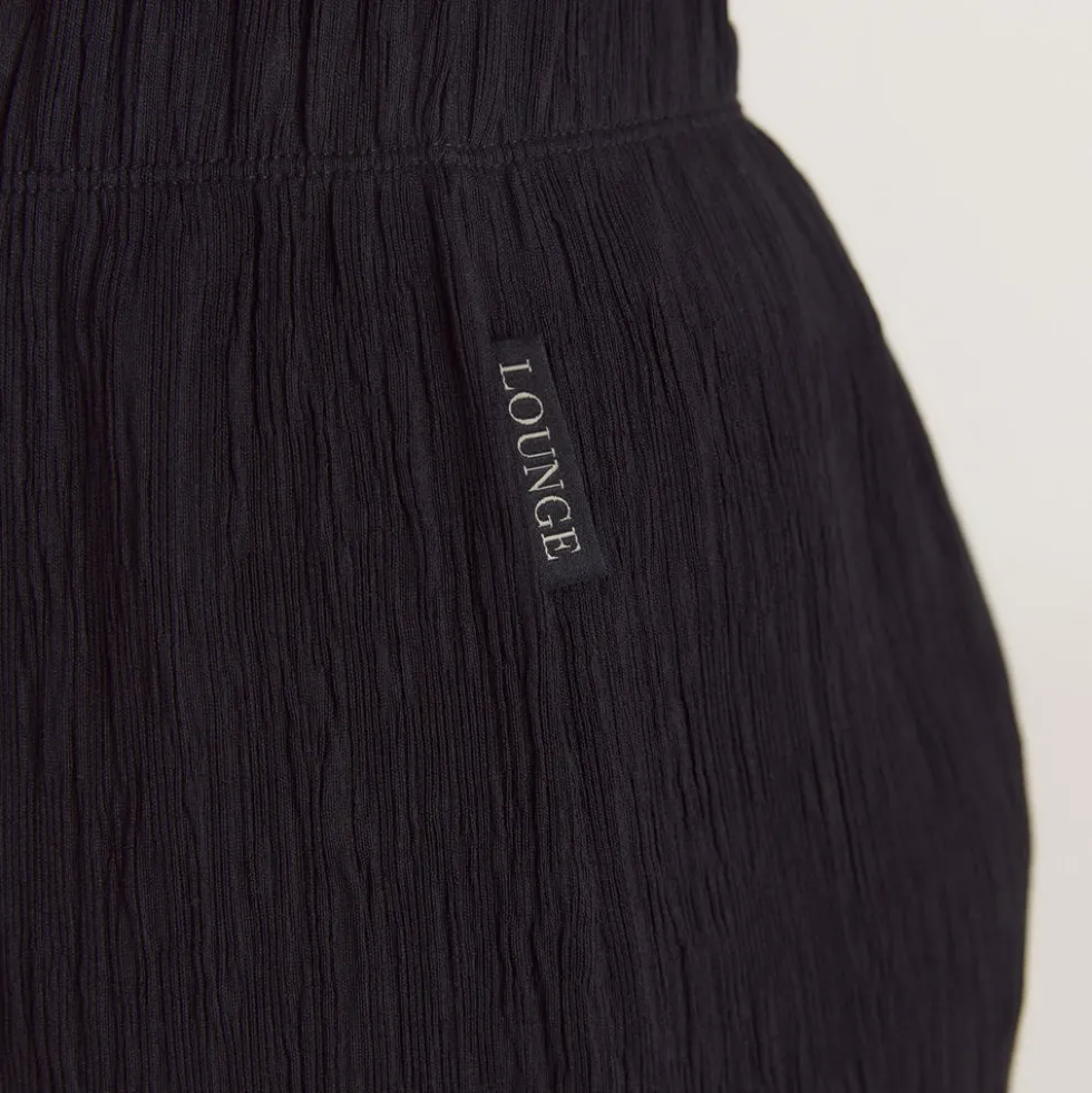 Crinkle Pyjamahose - Schwarz