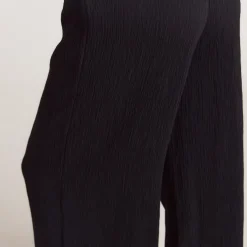 Crinkle Pyjamahose - Schwarz