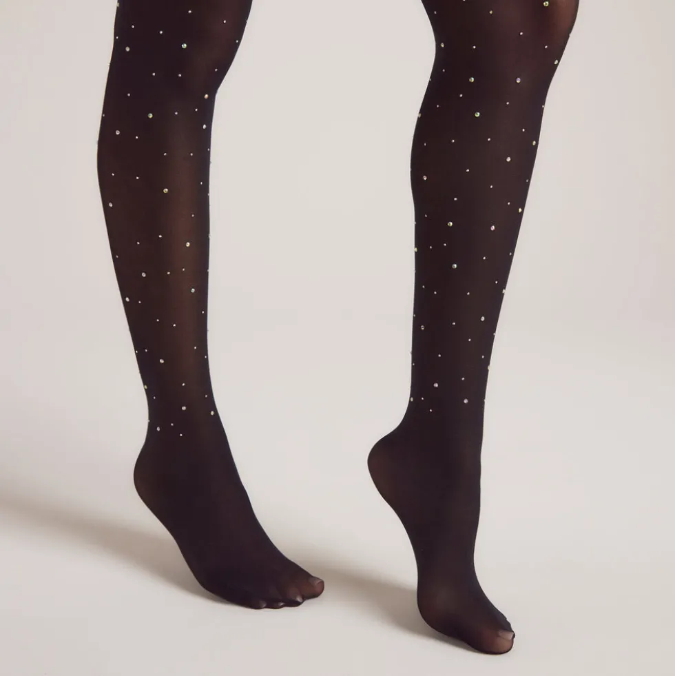 Dimanté Strumpfhose (40 denier) - Schwarz