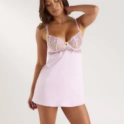 Elodie Slipkleid (Set) - Rosa