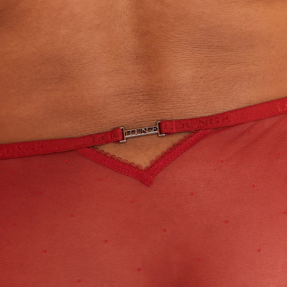 Flirt Balcony BH und String/Slip Set - Kastanienbraun