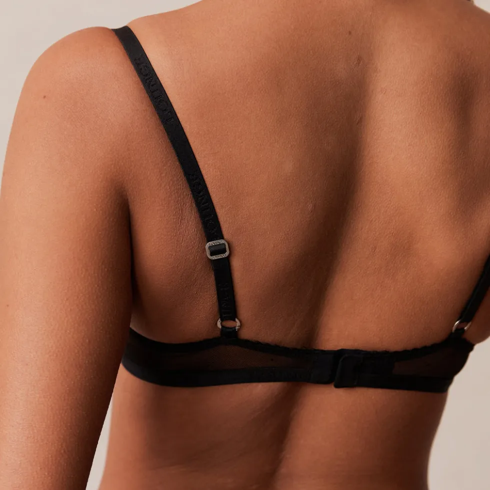 Flirt Balcony Bra & Thong/Briefs Set - Black