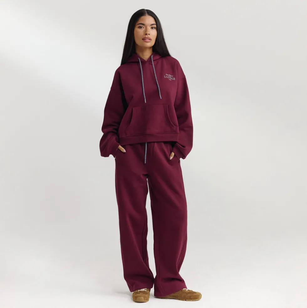 Gerade Joggers - Kirschlack