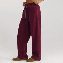 Gerade Joggers - Kirschlack