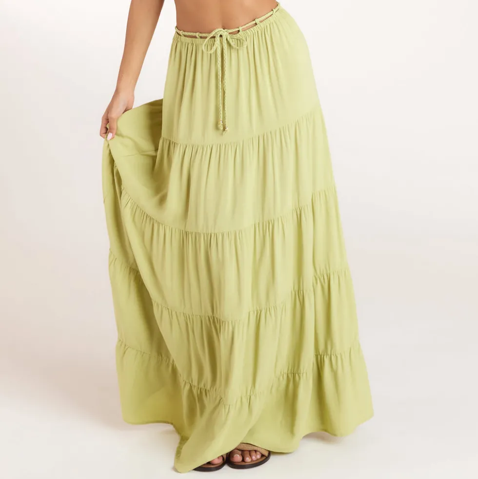 Gerüschtes Bralette (Set) - Gewaschene Limone