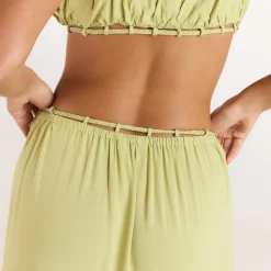 Gerüschtes Bralette (Set) - Gewaschene Limone