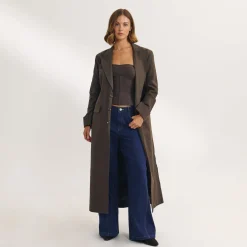 Langer Blazer - Dunkelbraun