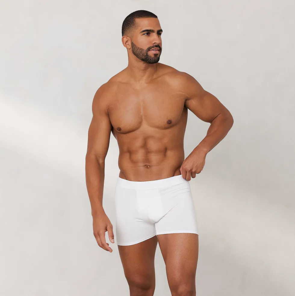 Luxe Herren-Boxer (3er Paket) - Weiß