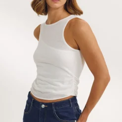 Mehrlagiges Tanktop - Weiß