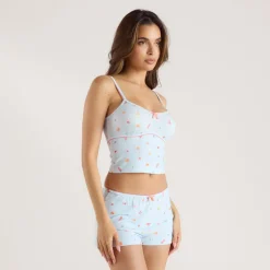 Modal Cami Pyjama-Oberteil - Blaues Obst