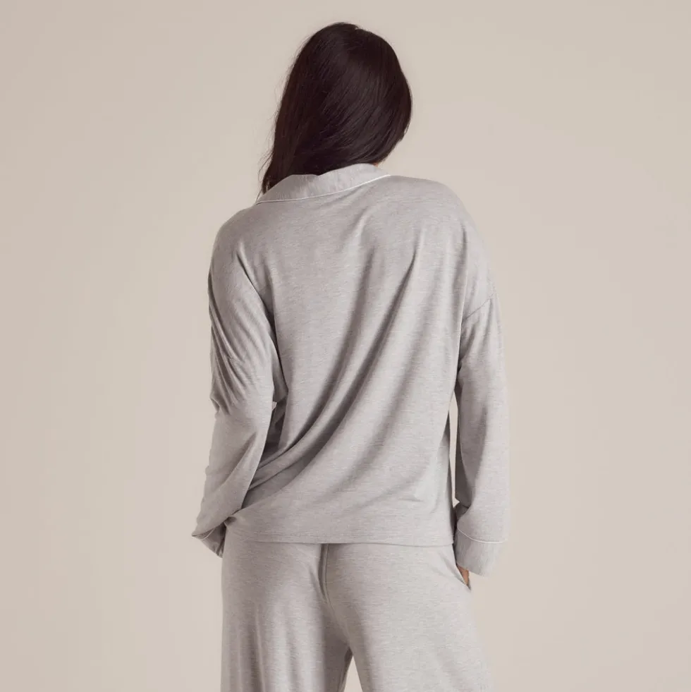 Modal Pyjamahemd - Grauer Melange