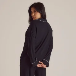 Modal Pyjamahemd - Schwarz