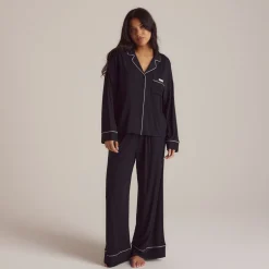 Modal Pyjamahemd - Schwarz