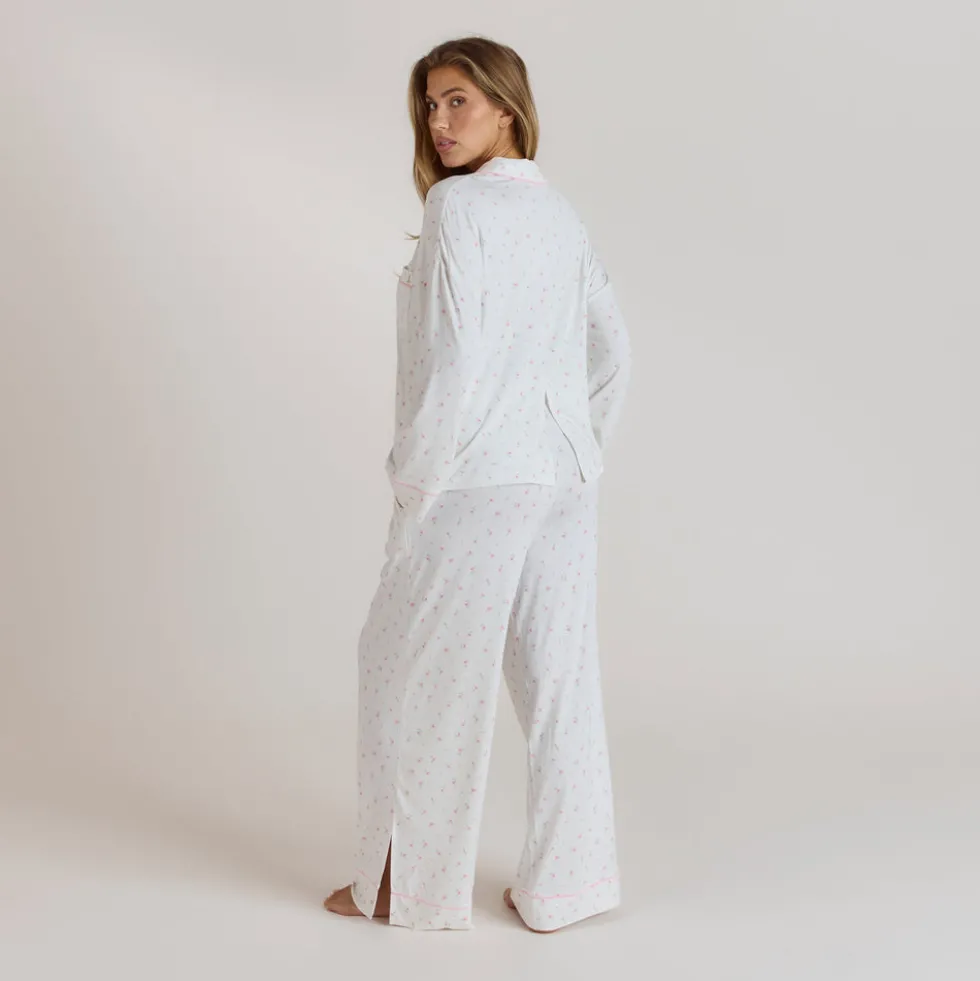 Modal Pyjamahose - Florales Muster