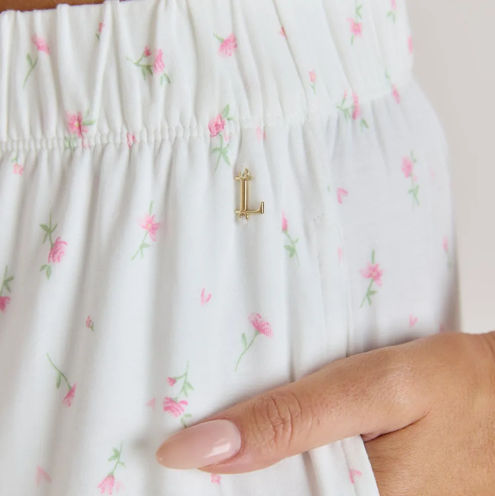 Modal Pyjamahose - Florales Muster