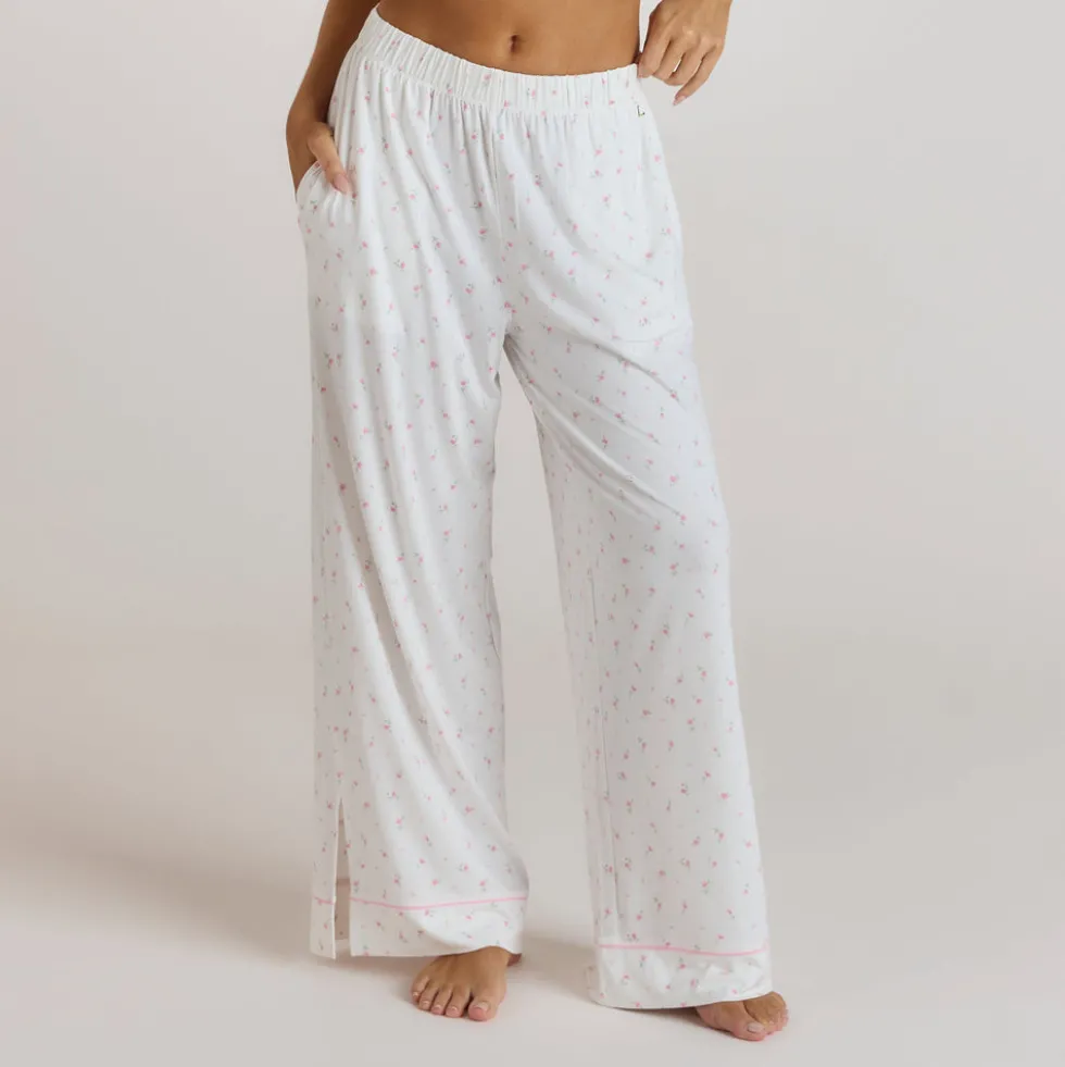Modal Pyjamahose - Florales Muster