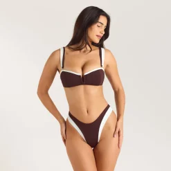 Monaco Bandeau Bikini-Top - Schokolade