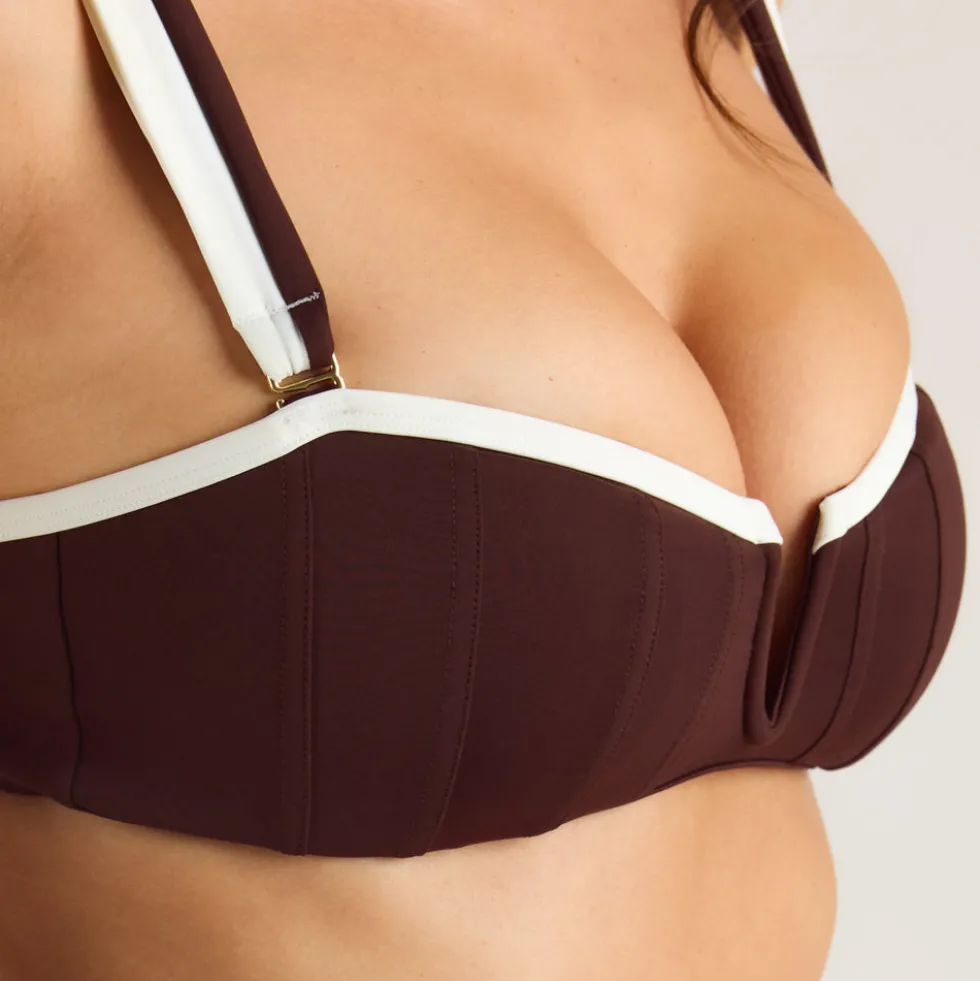 Monaco Bandeau Bikini-Top - Schokolade